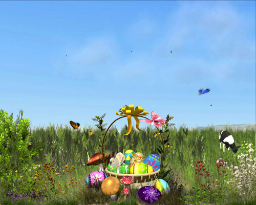 animated wallpaper. easter bunny animated